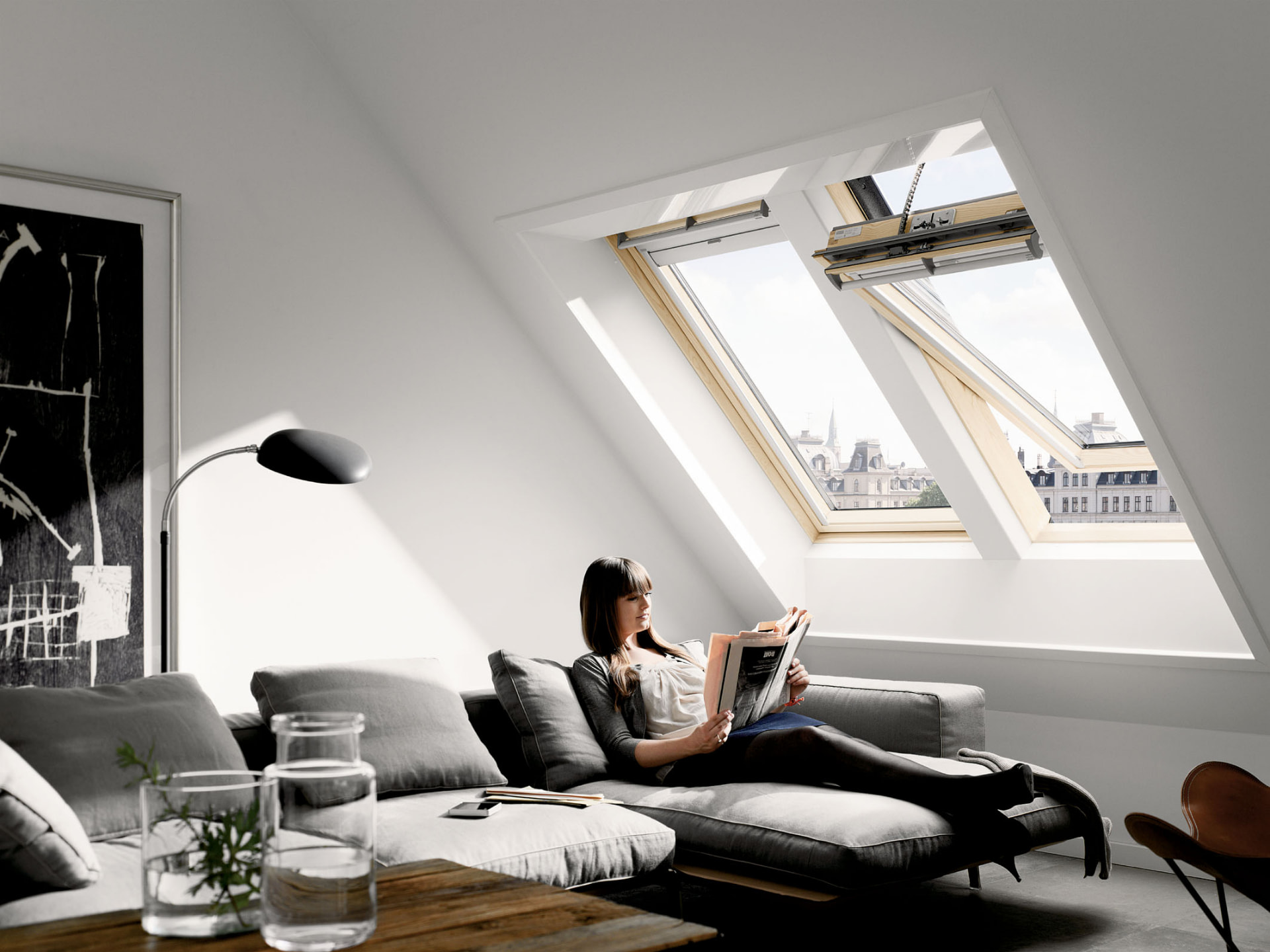 Dachfenster mit viel Tageslicht von innen