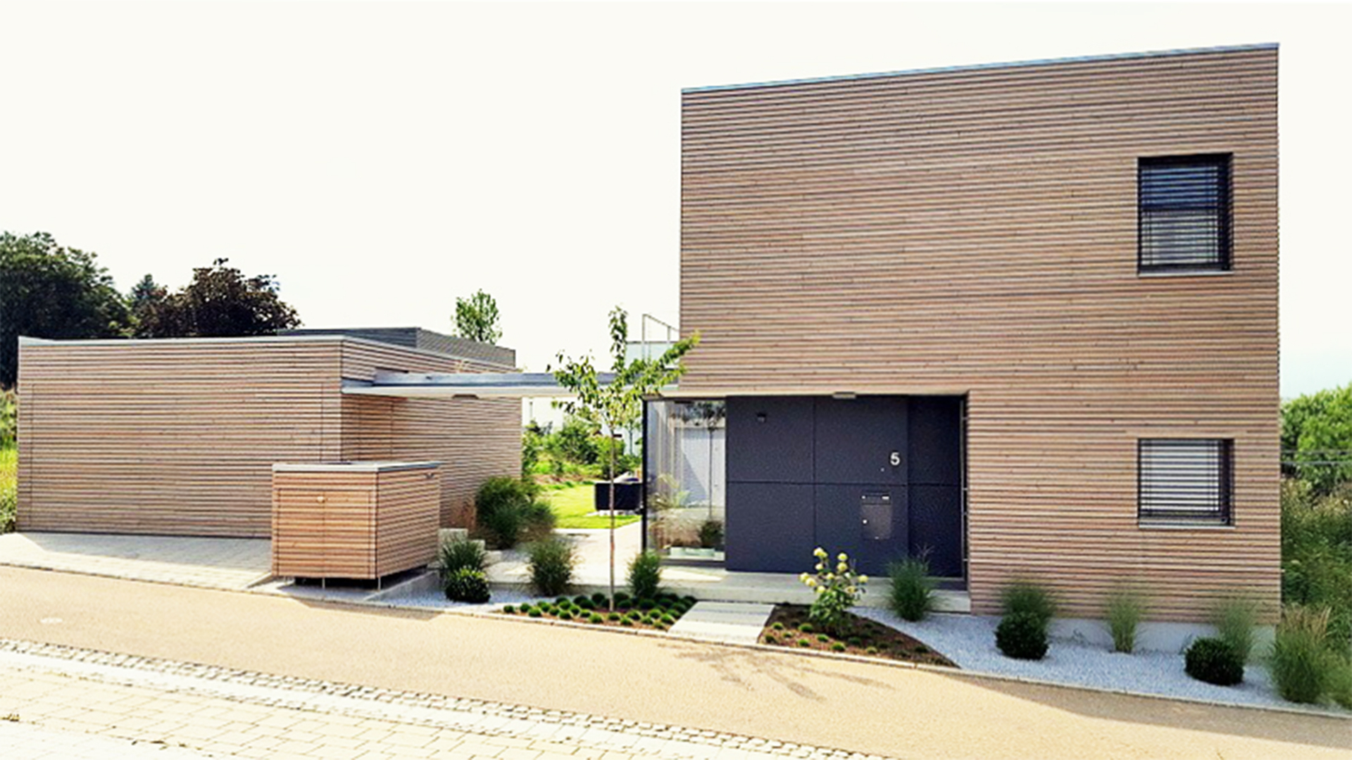 Holzfassade im Detail