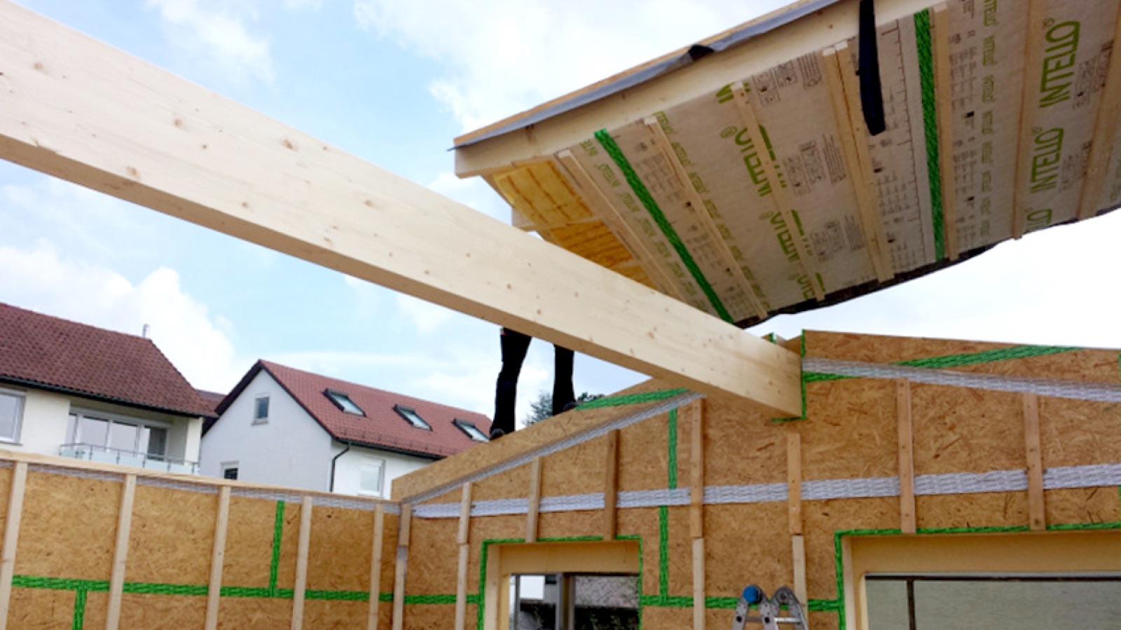 Fertiggestellter Holzbau
